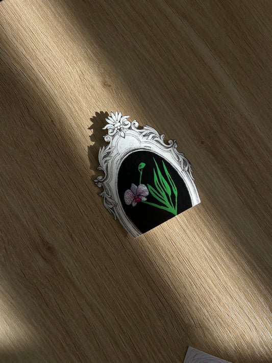 Orchid pop sticker