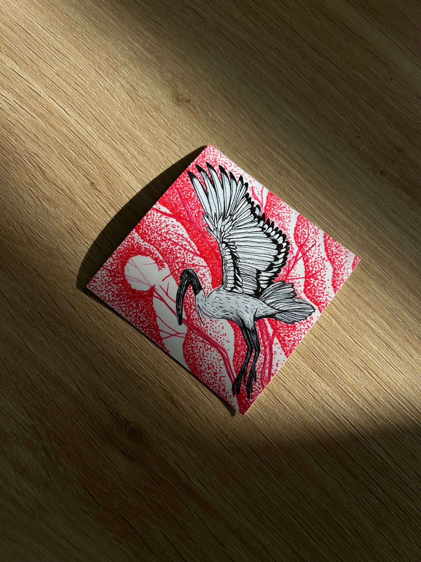 Bin chicken flying chill sticker